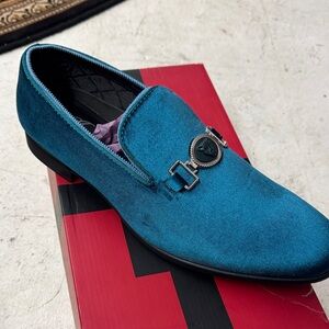 Amalfi Teal Slip-On Loafers